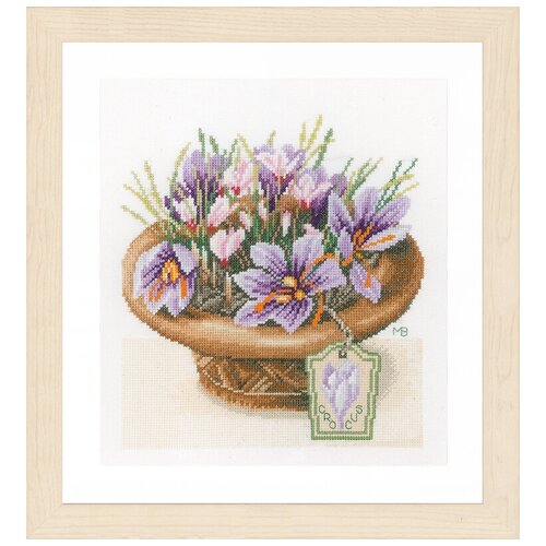 фото Набор для вышивания lanarte pn-0168601 crocus flowers