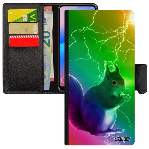 фото Защитный чехол-книжка на телефон // huawei p20 pro // "белка" векша пушистая, utaupia, цветной