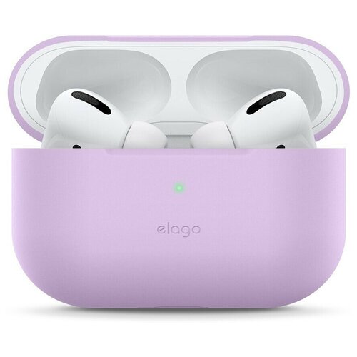 фото Силиконовый чехол elago slim silicone case для airpods pro, цвет лавандовый (eappsm-ba-lv)