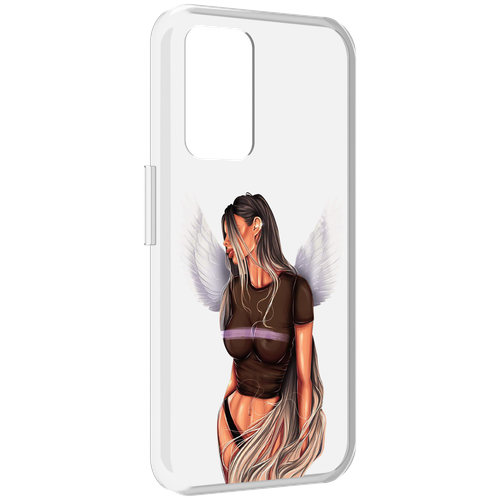 Чехол MyPads девушка-ангел-с-крыльями женский для Realme GT Neo3T задняя-панель-накладка-бампер