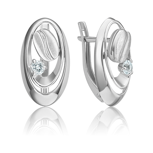 PLATINA jewelry Серьги из белого золота c топазами 02-4923-01-201-1120