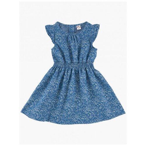 Платье Mini Maxi, размер 98, синий школьный фартук mini maxi размер 98 синий мультиколор