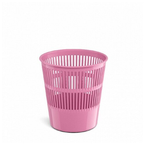 Корзина для бумаг сетчатая пластиковая ErichKrause® Pastel, 9л, розовый 55926