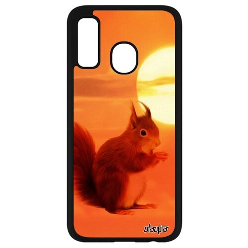 фото Защитный чехол на телефон // samsung galaxy a40 // "белка" пушистая рыжая, utaupia, оранжевый