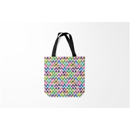 фото Сумка-шоппер / 40х40 см / популярные иллюстрации / banksy кривая линия и цветы burnettie