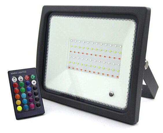 FL-LED Light-PAD RGB 50W Grey AC220-240В 200x138x27.5мм 400г - Прожектор - фотография № 1