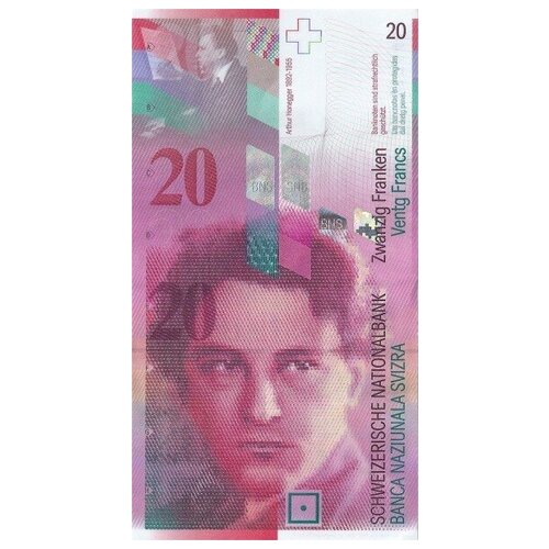 Швейцария 20 франков 2008 г «Французский композитор Артюр Онеггер» UNC банкнота швейцария 20 франков 2008 года unc
