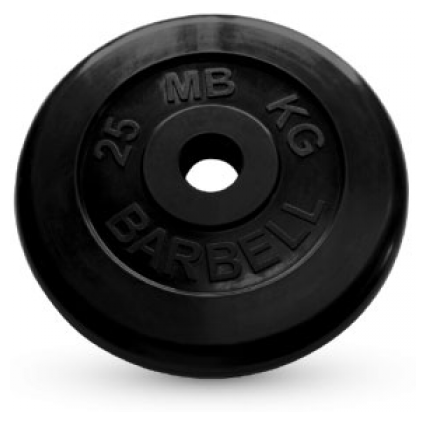 Диск обрезиненный MB Barbell 51 мм 25 кг MB-PltB51-25