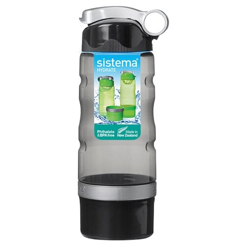 Бутылка Sistema Hydrate 535 для воды, 615 мл, черный бутылка sistema hydrate 580 для воды 475 мл черный