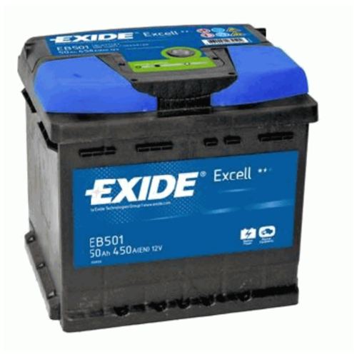 фото Exide аккумулятор exide eb501 50 а*ч п. п.
