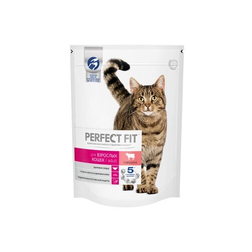 Perfect Fit Сухой корм для взрослых кошек с говядиной (PERFECT FIT Adult Beef 10*650g) 10162225 | PERFECT FIT Adult Beef 0,65 кг 25236 (2 шт)