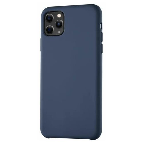 фото Силиконовый чехол borasco soft touch с микрофиброй для iphone 11 синий