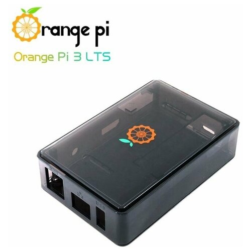 акриловый корпус для orange pi 4 lts с вентилятором Корпус для orange pi 3 LTS(2GB8GB)/ орандж пай / черный / abs пластик