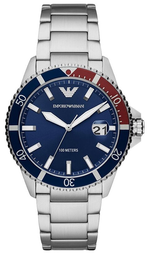 Наручные часы EMPORIO ARMANI Diver AR11339, синий, серебряный