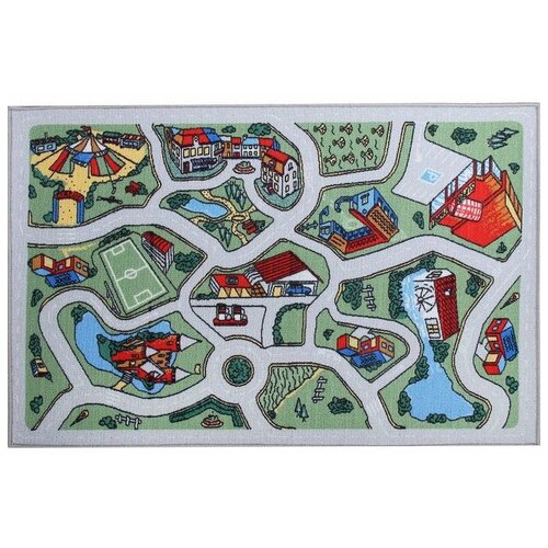 Нева-тафт Ковер принт Лунапарк, размер 150х200 см, цвет зеленый, полиамид