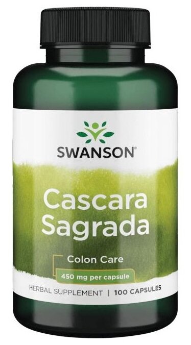 Капсулы SWANSON Cascara Sagrada, 100 г, 450 мг, 100 шт.