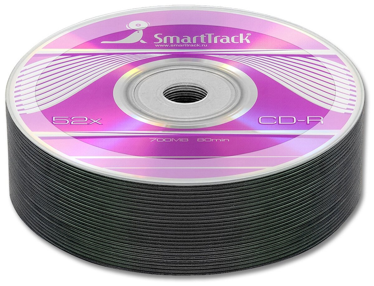 Диск CD-R 700Mb 52x SmartTrack bulk, упаковка 25 шт.