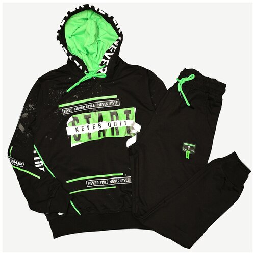 фото Спортивный костюм - черный - 10 лет leyz