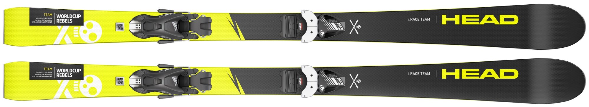 Горные лыжи с креплениями HEAD 2020-21 WC iRace Team SW+SX 4.5 GW AC BRAKE 80 [K] black/neon yellow (см:110)