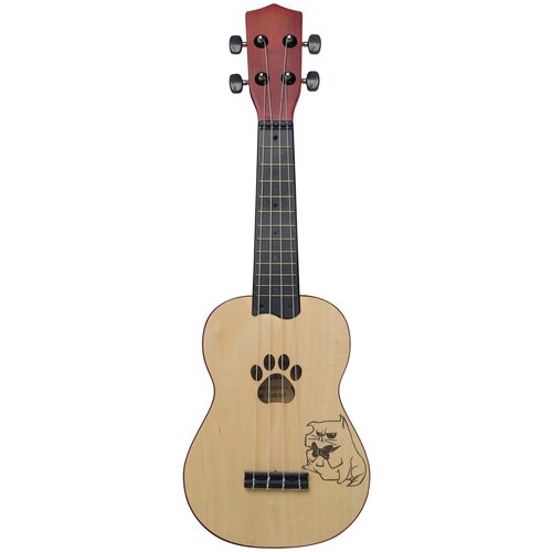 TERRIS PLUS CAT - укулеле сопрано, кот, лапка, натуральный, пластик