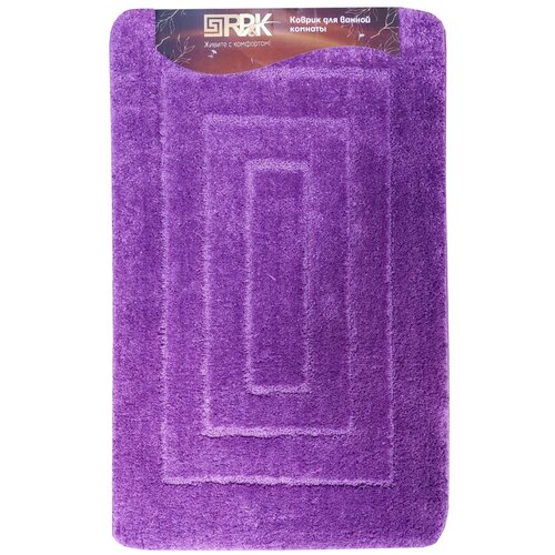 Коврик для ванной PR & K Polystar 80х120см из микрофибры фиолетовый