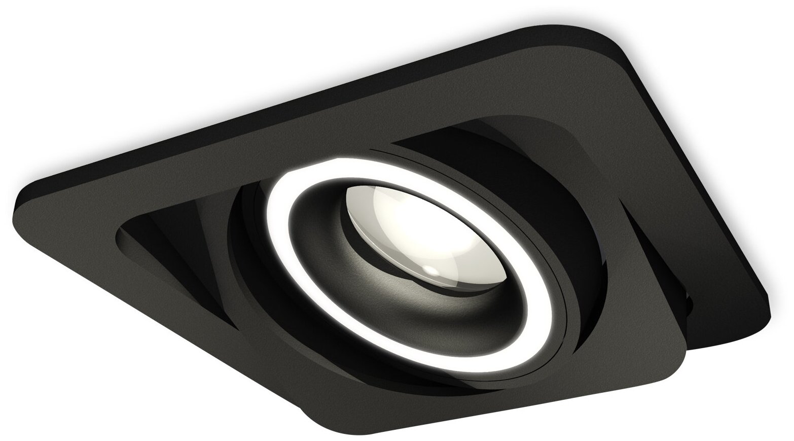 Комплект встраиваемого поворотного светильника Ambrella light XC7659080 SBK/FR черный песок/белый матовый MR16 GU5.3 (C7659, N7111)