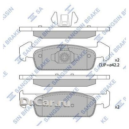 SANGSIN BRAKE Колодки тормозные передние SANGSIN BRAKE SP1786