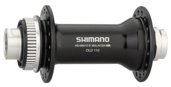 Втулка передняя Shimano XT, M8010, 36 отверстий, без оси 15мм, C.Lock, old: 100мм, EHBM8010AX