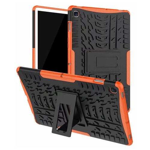 фото Чехол-бампер mypads для samsung galaxy tab s5e 10.5 sm-t720 / t725 противоударный усиленный ударопрочный оранжевый