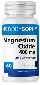 Фото BodySophy / БАД Магния Оксид 400 мг, биодобавка для восполнения дефицита магния Magnesium oxide, США, 60 таб.