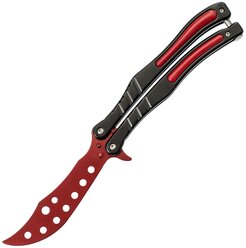 Тренировочный нож- бабочка (балисонг) CS GO Red/Black
