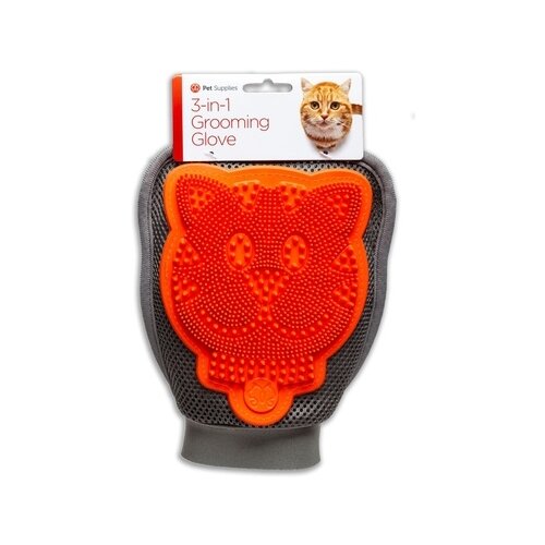 Kitty City Перчатка для груминга 3в1 Котёнок (FURBUSTER 3-IN-1 CAT GROOMING GLOVE) 89800 | FURBUSTER 3-IN-1 CAT GROOMING GLOVE, 0,103 кг