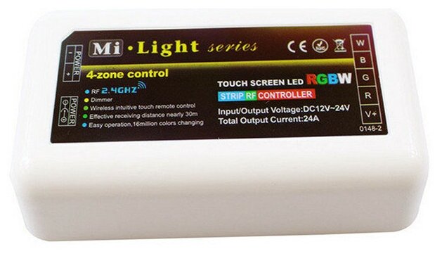 RGBW Контроллер Mi-light FUT038, радио, 10А, 12-24В, 120-240Вт