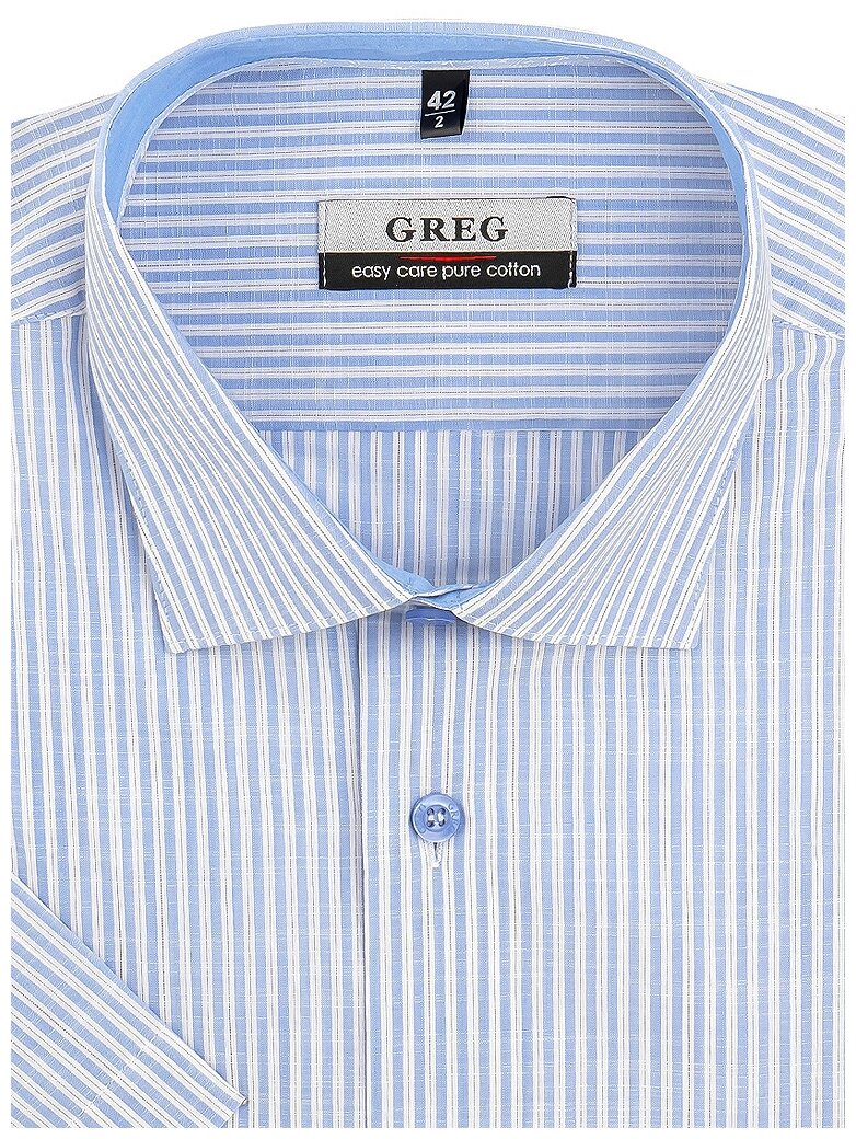 Рубашка мужская короткий рукав GREG 211/101/3538/Z/1p_GB 