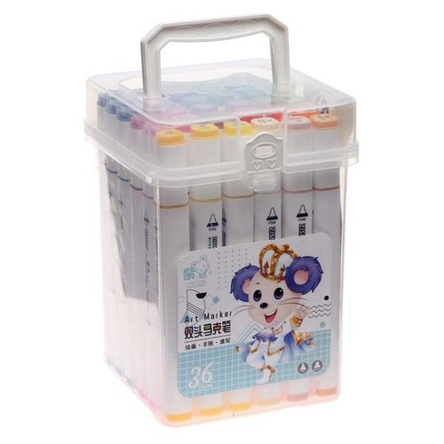 фото Набор маркеров для скетчинга двусторонние 36 штук/36 цветов 5553950 . yandex market