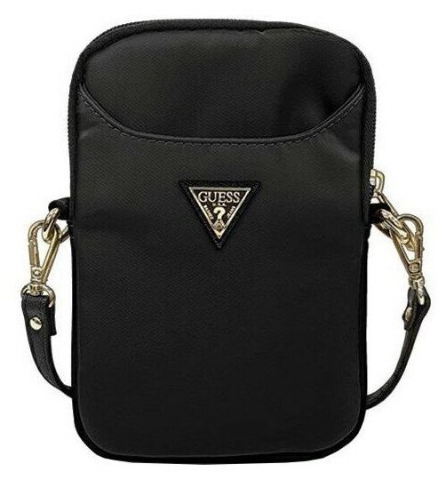 Сумка CG Mobile Guess Nylon Phone bag with Triangle metal logo для телефонов до 8" цвет Черный (GUPBNTMLBK)