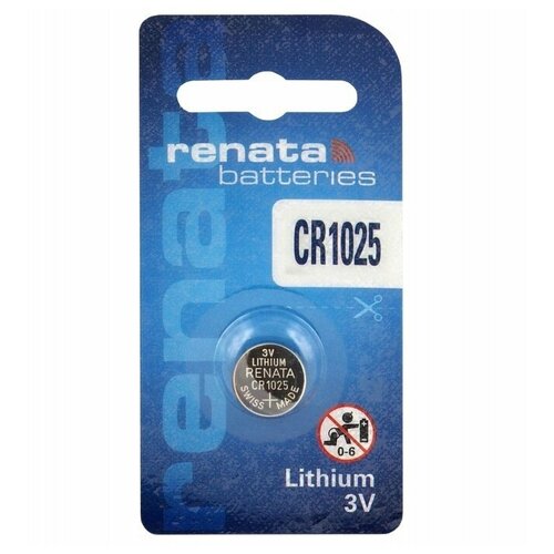 Литиевая батарейка CR1025 RENATA 1 шт. renata battery 1220