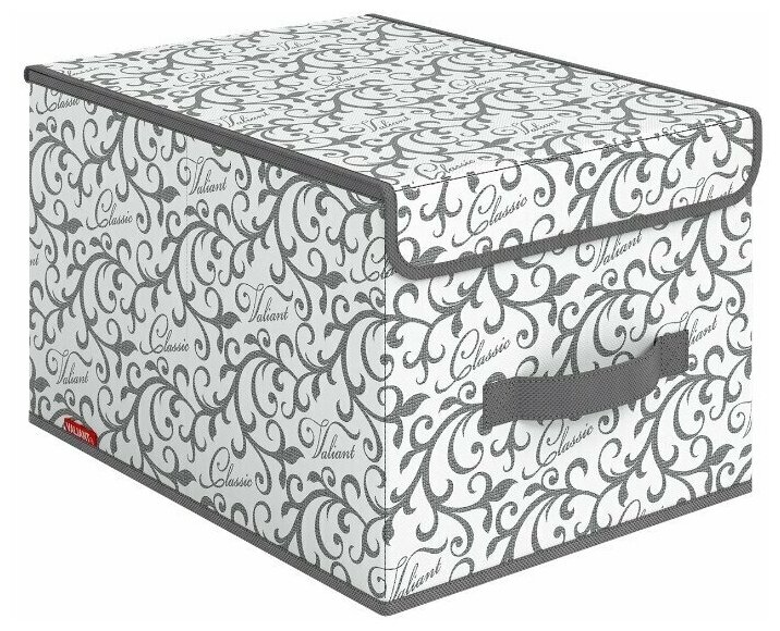VAL CG-BOX-LM Короб стеллажный с крышкой, большой, 30*40*25 см, CLASSIC GREY, шт - фотография № 1