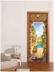 Наклейка интерьерная на дверь "Египетская арка", самоклеющаяся 80х200 см.