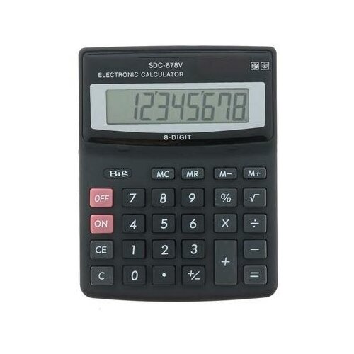 Калькулятор настольный, 8-разрядный, Sdc-878v, двойное питание .
