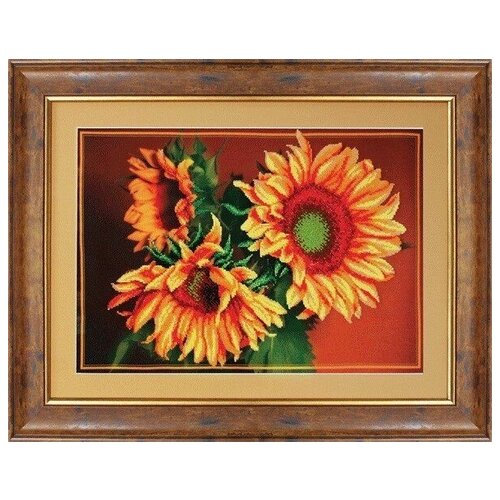 Набор для вышивания «Чарівна Мить» Б-0574 Радужные подсолнухи