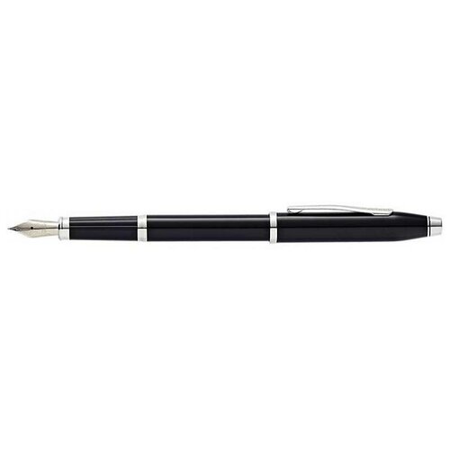 Перьевая ручка Cross Century II Black lacquer, черный лак с отделкой родием, перо F