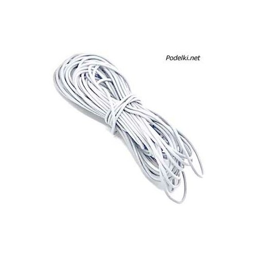 Кожаный шнур 0000392 белый 2 мм цена за 1 м 376₽