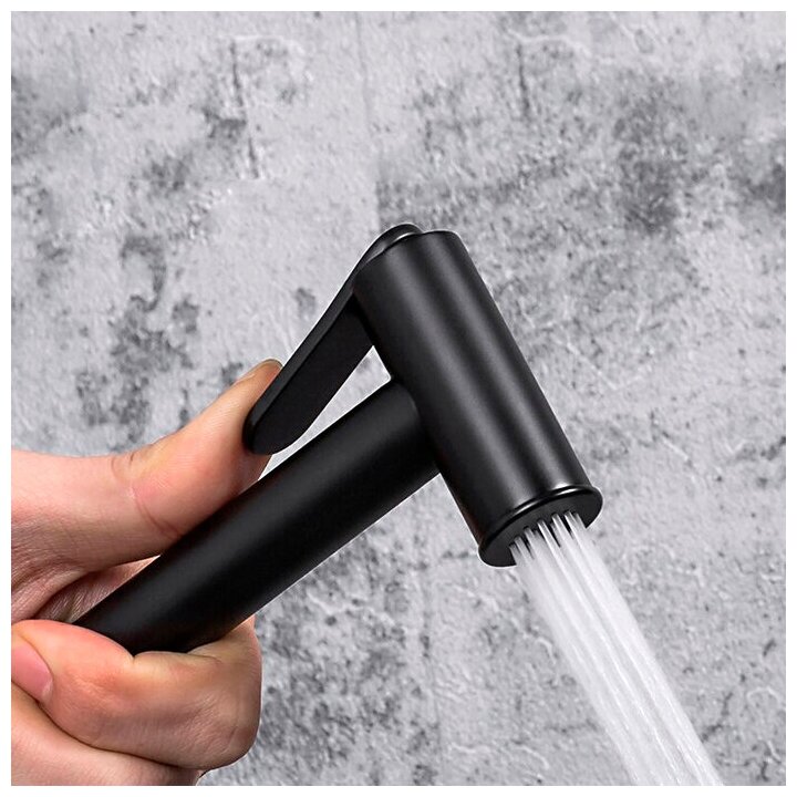 Гигиенический душ с прогрессивным смесителем Gappo G7288-6 черный матовый - фотография № 4