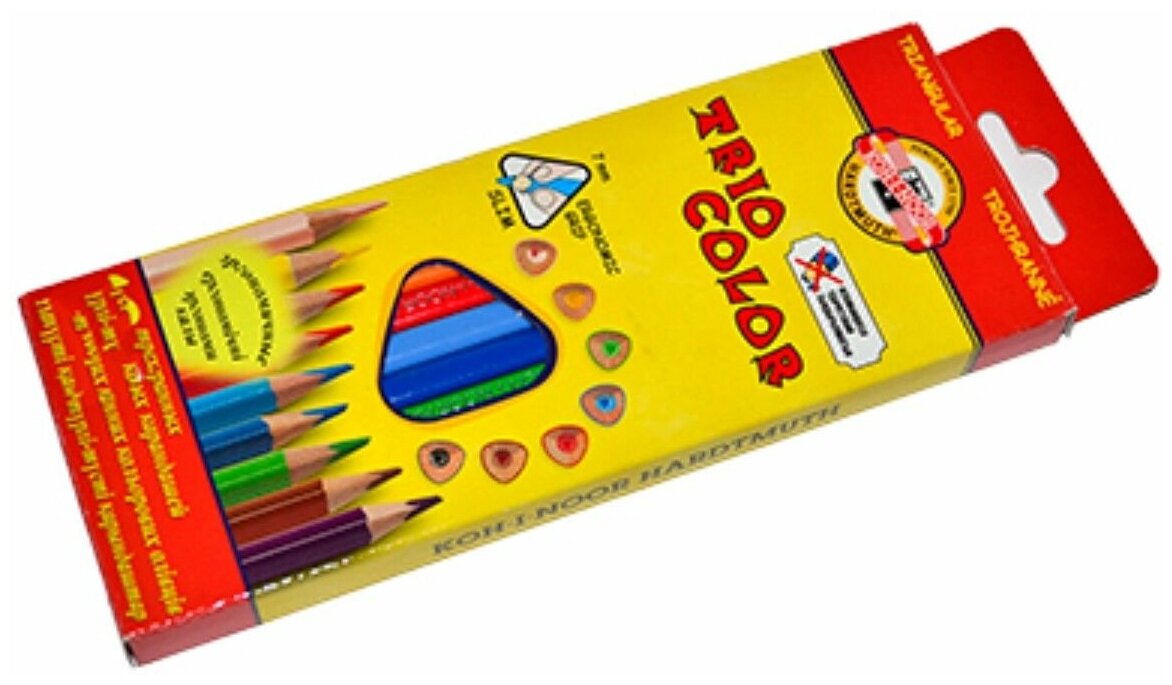 Карандаши цветные Koh-I-Noor трехгранные 18 цв. - фото №3
