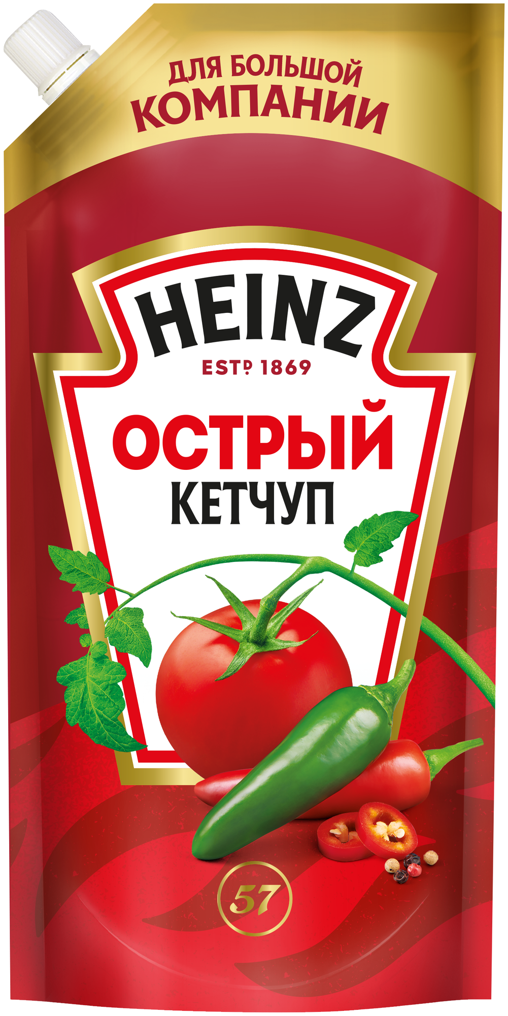 Кетчуп Heinz Острый Дой-пак 550г