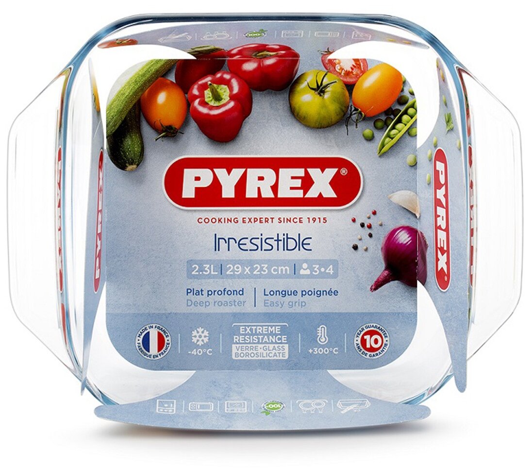 Блюдо для запекания Pyrex Irresistible, квадратное, 29х23 см