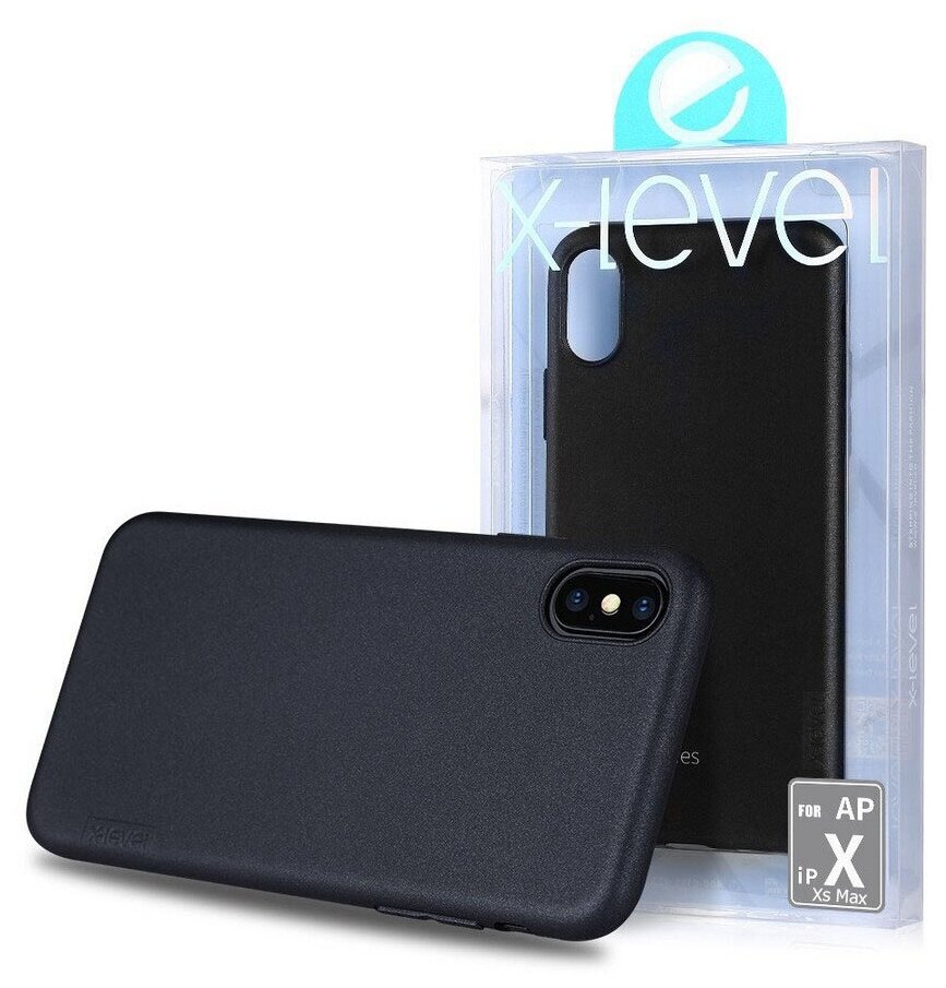 Силиконовая накладка X-level Guardian series для Apple iPhone XS Max черный