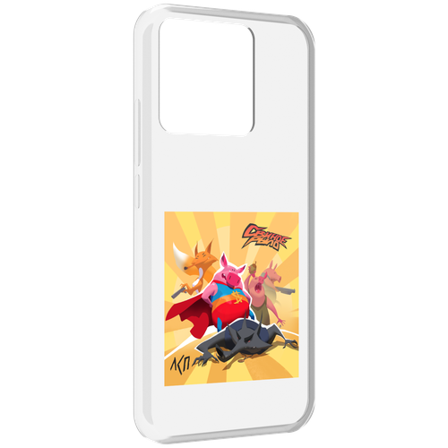 Чехол MyPads Свиное рыло ЛСП для Xiaomi Redmi 10A задняя-панель-накладка-бампер