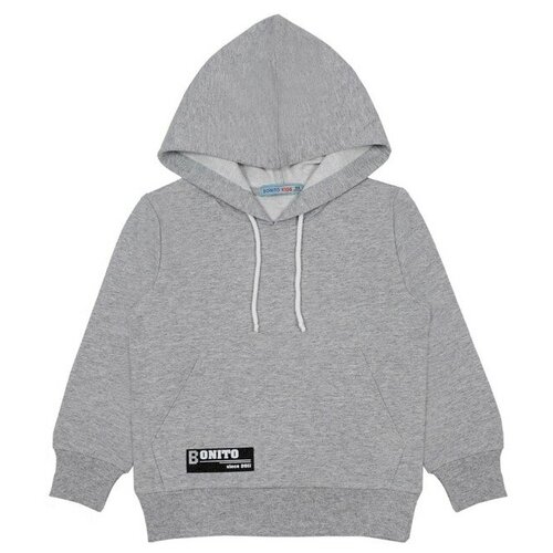 фото Толстовка детская а.bk1501t, цвет серый меланж, рост 110 см bonito kids